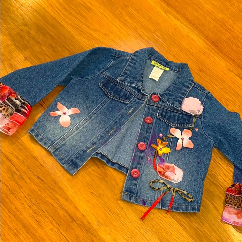 LITTLE MASS~Size 4 🌸Jean Jacket~With Ruffle Trim~